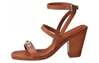 HERMES Ivresse Strap Sandals 6.5cm Women's Umber