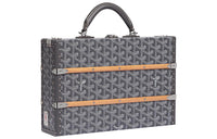 GOYARD PALACE Canvas With Leather Suitcase Hard Case Medium Size Unisex Gray