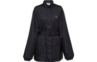PRADA Regernated Nylon Rain Coat Black