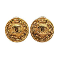CHANEL Pre-Owned 1997  Plated CC Clip On Costume Earrings