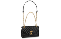 LOUIS VUITTON Lv New Wave Chain Bag Quilted Black