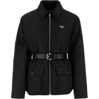 PRADA Logo Plaque Belt Detailed Jacket