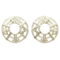 LOUIS VUITTON Pre-Owned 2010s 18kt White Gold Diamond Earrings
