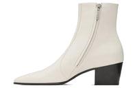 SAINT LAURENT Vassili Ankle Boots Men's Ivory White