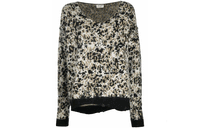 SAINT LAURENT Leopard Print Knit Sweater