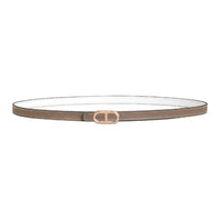 HERMES Calfskin, Rose Gold Plated Metal Leather Belts Women's Brown Width 1.3CM