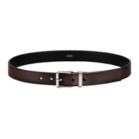 DIOR - Leather Belts Men's Dark Brown Width: 3CM