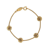 CHANEL 1982s Camélia Flowers plaque Chain Bracelet