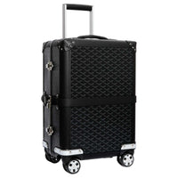 GOYARD Canvas With Leather Suitcase Luggage Unisex Pitch Black