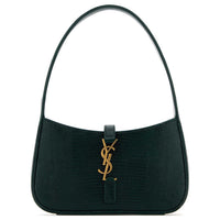 SAINT LAURENT Leather Handbag Shoulder Bag Mini Women's Dark Green