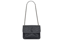 SAINT LAURENT Niki Leather Hobo Bag, Crossbody Bag, Shoulder Bag Mini Women's