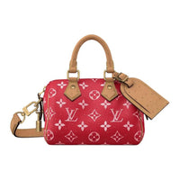 LOUIS VUITTON Leather Shoulder Bag Crossbody Bag Handbag Men's Red