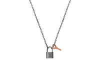 LOUIS VUITTON Padlock Necklaces Men Silver