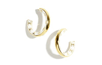 CHANEL Metal Earrings Women's Gold
