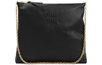 MIU MIU Leather Shoulder Bag Women's Black