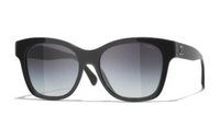 CHANEL Square Sunglasses Women's Black