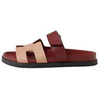 HERMES Chypre Slide Slippers Women's Red