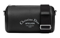 DIOR Grained Cow Leather Cylinder Bag Shoulder Bag Crossbody Bag Regular Men's Black