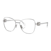 MIU MIU Metal Irregular Shape Eyeglass Frames Women's Silver
