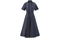 DIOR Short-Sleeved Dresses Women's Blue