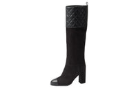 CHANEL Knee-high Boots Women's Black
