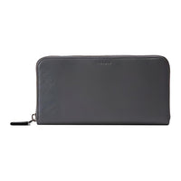PRADA Cow Leather Clutch Men's Silver Gray