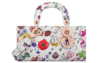 DIOR Lady D JOY Cow Leather Shoulder Bag, Crossbody Bag, Handbag Small Size Women's White/Multicolor