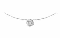 DIOR 18K White Gold With Diamond Decoration Necklace Women's