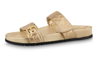 LOUIS VUITTON Bom Dia Stylish Sandals Women's Gold