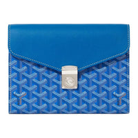 GOYARD Canvas With Calfskin Shoulder Bag Crossbody Bag Unisex Blue