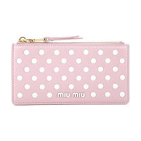 MIU MIU Nappa Leather Wallet Women's Pink & White