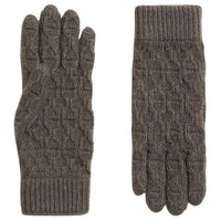 HERMES Cashmere Knit Gloves Men's Brown