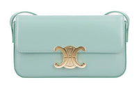 CELINE Triomphe Arc De Triomphe Shiny Cow Leather Shoulder Bag, Handbag, Shoulder Bag Women's Blue