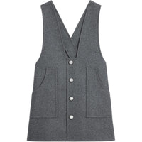 CELINE Tunic Mini Dress In Wool Cloth