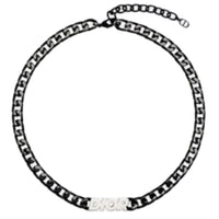 DIOR Brass Necklaces Men's Black