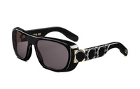 DIOR Irregular Shape Sunglasses Women's Black