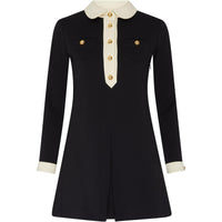 CELINE Mini Trapeze Dress In Wool Jersey