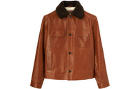 Loro Piana Leather Jacket Men's Calfskin Brown