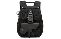 DIOR Saddle Cow Leather Backpack Mini Men's Black