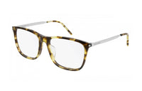 SAINT LAURENT Acetate Rectangular Eyeglass Frames Men's Yellow