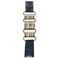 HERMES Wrist Watch Quartz Movement Crocodile Leather Strap 17*15mm Gold Dial Women's Watch