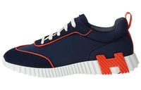 HERMES Bouncing Low Top Casual Shoes Men's Marine Blue