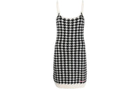 MIU MIU Houndstooth Sleeveless Knitted Dress