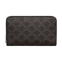 CELINE Triomphe Canvas Wallet Tubas Men's Brown