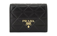 PRADA Leather Wallet Women's Black