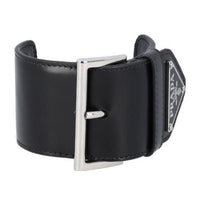 PRADA Calfskin Brass Bracelets Women's Black