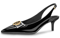 LOUIS VUITTON Insider Slim Heel High Heels 5.5cm Women's Black