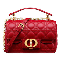 DIOR Small DIOR Jolie Top Handle Bag Calfskin Women's Red