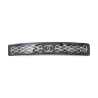 CHANEL Plastic Hair Clips Women's Black