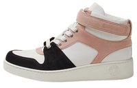 HERMES Freestyle High Top Skateboard Shoes Women's Pink White Black